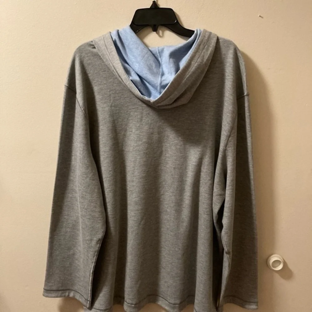 NWT WILKENS Bros Sweatshirt Heritage XXL Reversible Gray/Blue Hooded Lightweight